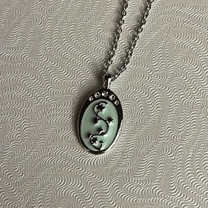 Lia Sophia Mint Enamel Adjustable Necklace